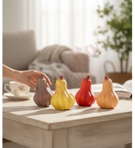 Mumelia Candles Uzun Kabak Figürlü - Doğal Soya Dekoratif Mum