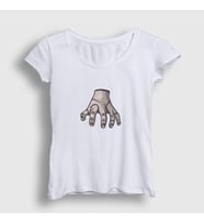 Presmono Kadın Beyaz The Thing Wednesday Addams Family Addams Ailesi T-Shirt 366127tt (Beyaz)
