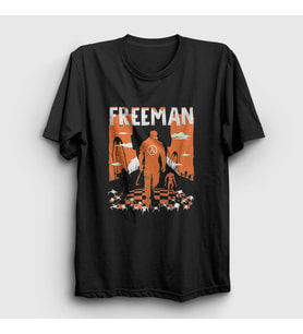 Presmono Unisex Siyah Gordon Freeman Oyun Half Life T-Shirt 542881tt