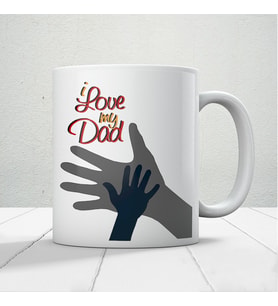 I Love My Dad Baskılı Babalar Günü Kupa Bardak