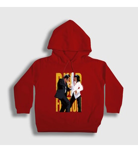 Presmono Unisex Çocuk Kırmızı Dance V2 Film Pulp Fiction Kapüşonlu Sweatshirt 248941tt