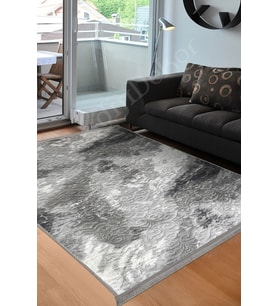 Dijidekor Halı Antrasit Cool Yıkanabilir Saçaklı Kaymaz Delüxe Yolluk Kilim Salon Halısı Modelleri