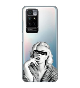 Redmi 10 2022 Uyumlu Marilyn Monroe Desenli Şeffaf Telefon Kılıfı