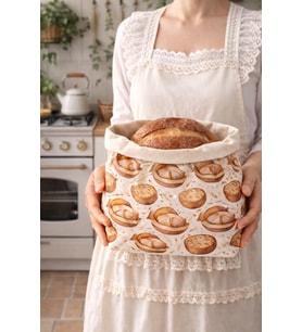 NUMI Naturals Balmumu Ekmek Saklama Torbası 40x40 cm Büyük Boy – Doğal & Nefes Alan Bez Torba