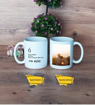 Eşe Hediye Kupa Bardak Beyaz Fotoğraflı Yıl Dönümü Doğum Günü Hediyesi