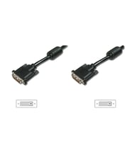 DVI Bağlantı Kablosu, DVI-D (24+1) Erkek  DVI-D (24+1) Erkek, 2x ferrit, 3 metre, UL, siyah renk