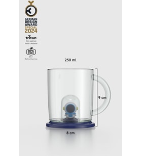 Renga Joy Unicorn Figürlü 250 ml Kulplu Tritan Bardak 222059 Pembe (Mavi)