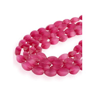 7X10 MM Pembe Kedi Gözü Taşı Dizi