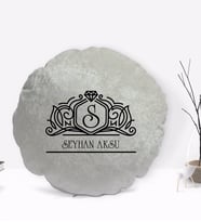 BK Gift Kişiye Özel İsimli Yuvarlak Dekoratif Kırlent Yastık-13