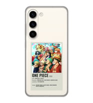 Samsung Galaxy S23 Uyumlu One Piece Desenli Şeffaf Telefon Kılıfı