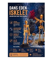 3D Baskı Turuncu Dans Eden İskelet Akvaryum Hava Taşı 18,5 cm