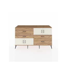 Hyperion Konsol 5 Raflı 3 Çekmeceli 3 Kapaklı 176x44x99 Çam-Aytaşı/Çam