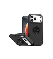 Apple İphone 17 Pro Montreal Yüzüklü Silikon Kapak - Siyah