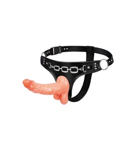15,7 cm Belden Bağlamalı İçi Dolu Strapon Penis