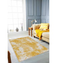 Sarı Sade Desensiz Kaymaz Tabanlı Dekoratif Halı SS05 - 100 x 160 cm