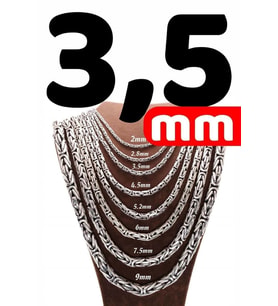 3.5mm Yuvarlak Kral Model 925 Ayar Erkek Gümüş • Sevgiliye • Eşe • Babaya • Arkadaşa Kolye Zincir