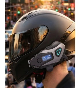 Kask İçi Kablosuz Kulaklık Kamera Fonksiyonlu IPX8 Su Geçirmez ve LED Ekranlı