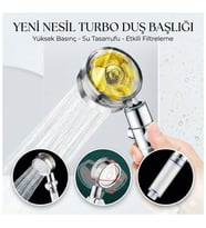 Duş Başlığı Turbo Pervaneli Serinletici Tasarım