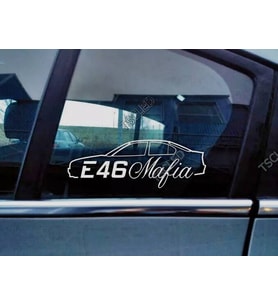 46 sedan 320i Kelebek Cam Araba oto Sticker 19 cm 2 Adet
