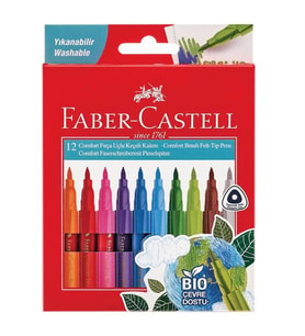 FABER CASTELL YIKANABİLİR KEÇELİ KALEM 10'LU