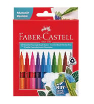 FABER CASTELL YIKANABİLİR KEÇELİ KALEM 10'LU