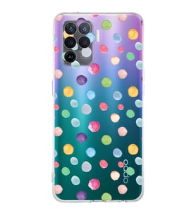 PrintiFy Oppo A94  ile Uyumlu 1mm Slim Fit Water Color 6 Baskılı Şeffaf  Kılıf