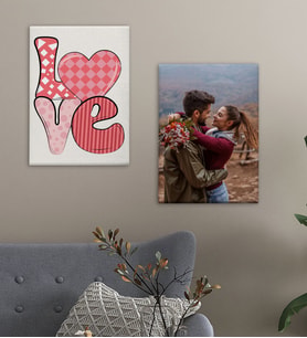 BK Gift Kişiye Özel Sevgili Temalı 2’li 30x50cm Kanvas Tablo,Duvar Dekoru,Sevgiliye Hediye,Ev Dekorasyonu,Sevgililer Günü Hediyesi-3