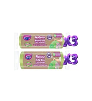 Natura Büzgülü 6 Adet Çöp Torbası Orta ve Büyük Boy Paket