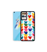 Oppo A54 4G Uyumlu Kılıf Zore M-Fit Desenli Kapak (Kırmızı)