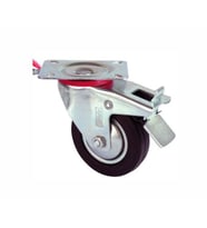 Servis Tekeri - Tablalı Frenli Siyah Döner - Çap 100 mm TG-V 5091