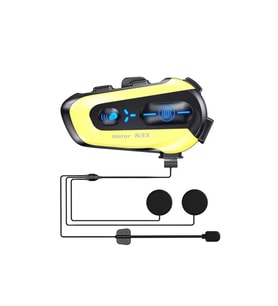 N3x Rgb Işıklı Intercom 3 Kişi Bağlantılı 1000mah Motosiklet Bluetooth Kulaklık Seti