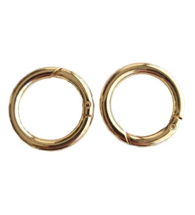 Angel Çanta Aksesuar İkili 2.5 Cm Light Gold Renk Yaylı Halka Örgü Çanta İçin