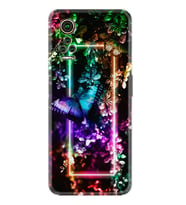 General Mobile GM 21 Pro GM 22 Pro Plus Kılıf Desemli Silikon Butterfly Neon 1684