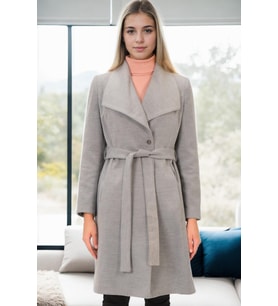 Z9639 DEWBERRY BAYAN PALTO-GRİ