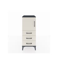 Hyperion Komodin 2 Raflı 3 Çekmeceli Tek Kapaklı 44x44x106 Antrasit-Aytaşı