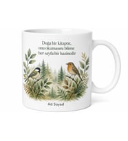 Doğa Gözlemcisi Temalı Baskılı Kupa Bardak Hediye Porselen Mug