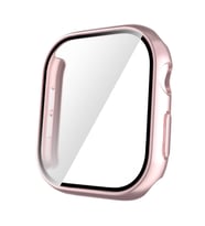 Apple Watch 10 46mm Uyumlu Sert PC Kasa ve Ekran Koruyucu Zore Watch Gard 35 (Rose Gold Altın)
