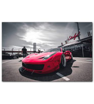 Cakatablo  Kırmızı Ferrari Önden Görünüş MDF Tablo