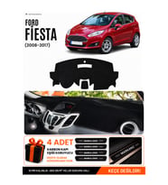FORD FİESTA (2008-2017) Uyumlu Torpido Örtüsü Torpido Kılıfı - Siyah