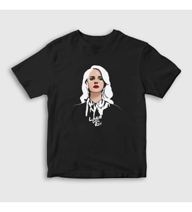Presmono Unisex Çocuk Siyah Ldr Lana Del Rey T-Shirt 156312tt