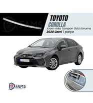 Toyota Corolla Krom Arka Tampon Üstü Koruma 2020 üzeri Sedan P,Çelik (Parlak)