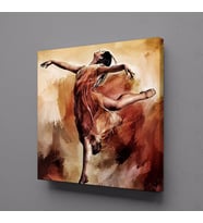 DANS EDEN KADIN KANVAS TABLO 25x25cm (Karışık)