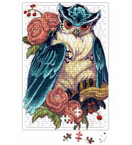 Baykuş Hayvan Owl Colour Drawing Çizim Puzzle