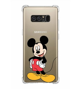 Samsung Galaxy Note8  Köşe Korumalı Antişok Kapak Mickey Mouse Tasarımlı Şeffaf  Kılıf