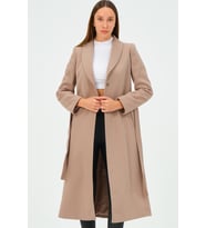 Z6681 DEWBERRY BAYAN PALTO-AÇIK VİZON