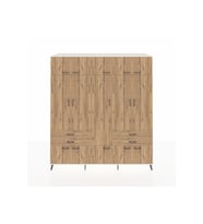 Kronos Dolap 11 Raflı 4 Çekmeceli 2 Askılı 220x59x243 Aytaşı-Çam/Çam