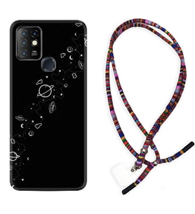 INFINIX Hot 8 9 10 11S Hot 10 Play 10T Kılıf Boyun Asklı Rasta Silikon Planet 1620