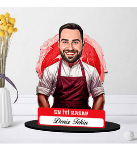 Kişiye Özel Erkek Kasaba Hediye Karikatürlü Biblo