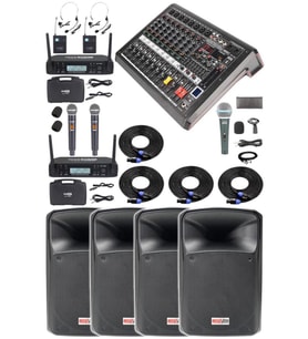 Midex Extreme Paket-2 Mixer Hoparlör Mikrofon Full Ses Sistemi Seti