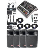 Midex Extreme Paket-2 Mixer Hoparlör Mikrofon Full Ses Sistemi Seti